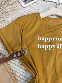 Women T-Shirts - 芥末黃 - 查看 2