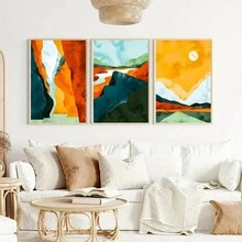 3 Áp phích vải nghệ thuật, Tranh nghệ thuật treo tường sân vườn hiện đại trang trí, Áp phích treo tường, phòng tắm, phòng ngủ, văn phòng, phòng khách, trang trí tường nhà, không khung - Nhiều màu - Xem 19