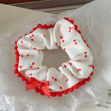 2pcs Flower Printed Big Scrunchies, Cute Hair Ties For Women's Hair Accessories Valentine's Day,Scrunchy Hair Ties - Multicolor - View 4