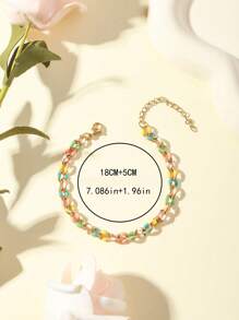 Mehrere Stücke ins-Stil Titanstahl Emaille Tropföl farbenfrohe Premium Halskette, individualistischer minimalistischer Hip-Hop-Schlüsselbein-Ketten-Set