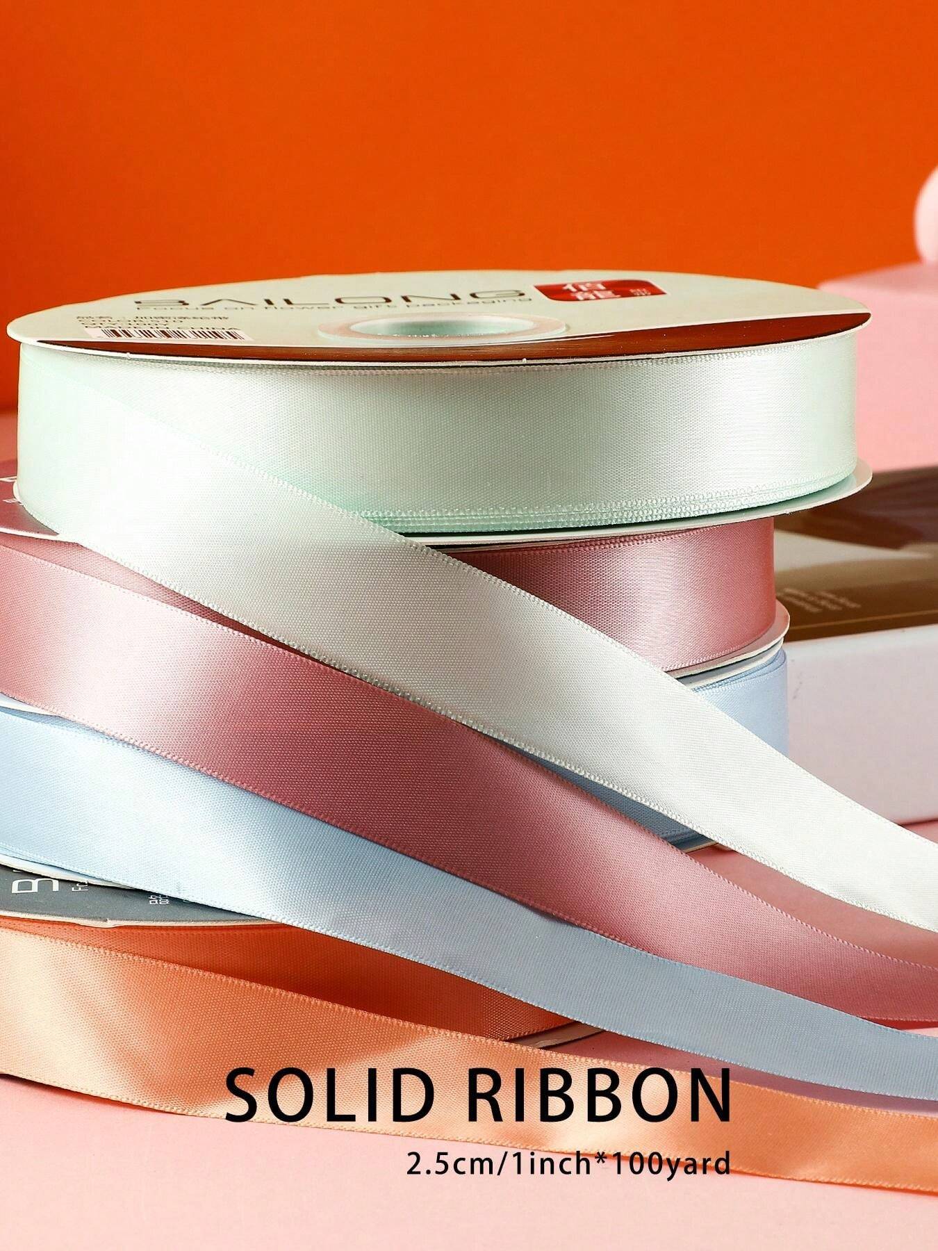 100 Yards 1 Inch Satin Ribbon, Gift Wrapping Ribbon, Hair Ribbon ...