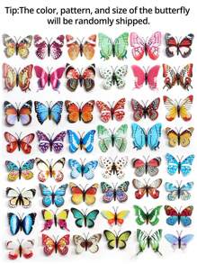 25Pcs Luminous Butterfly Stakes - Perfect For Garden Lawn Decoration!(Random Patterns And Colors.Please Place The Luminous Butterfly In A Sunny Area And Wait For The Luminous Powder To Absorb And Transfer To A Dark Place, As It Will Emit Fluorescence. After No Fluorescence, The Above Operation Can Be Repeated And Reused. Please Note That The Fluorescence Effect Of Luminous Powder Will Weaken After Being Soaked In Water!)