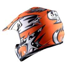 WOW Youth Kids Motocross BMX MX ATV Dirt Bike Helmet HBOY Star Matt Black - 橘色 - 查看 2