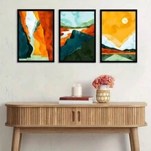 3 Áp phích vải nghệ thuật, Tranh nghệ thuật treo tường sân vườn hiện đại trang trí, Áp phích treo tường, phòng tắm, phòng ngủ, văn phòng, phòng khách, trang trí tường nhà, không khung - Nhiều màu - Xem 3