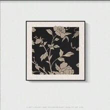 1pc 40*40 Size Oil Painting Canvas, Vintage Style Art Painting For Desktop And Cabinet Decoration, Can Be Framed And Hung On The Wall Manually.