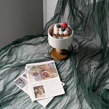 1 件碎雪纺食品摄影道具背景布，皱纹纹理面料