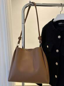 Túi Tote Nữ Thời Trang Thường Ngày Có Thể Gập Lại Tiện Lợi Dung Tích Lớn Cho Văn Phòng Kinh Doanh Lễ Hội Túi Quà Ngày Lễ Cho Sinh Viên Đại Học - màu nâu - Xem 9