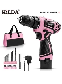One Piece, Rechargeable Lithium Electric Drill, Multifunctional Electric Tool, Impact Drill, Hand Electric Drill, Electric Screwdriver, Industrial Electric Drill, 12V One Electric And One Charging