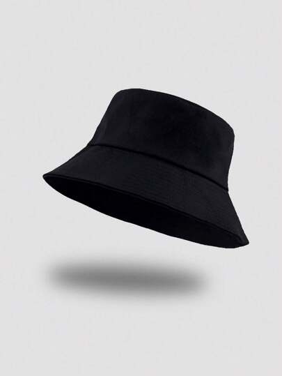 1pc Men's Solid Color Simple Adjustable Casual Bucket Hat, Suitable For Daily Wear Men's Sun Hat Summer Hat, Suitable For Summer Outdoor Activities Such As Hiking And Fishing