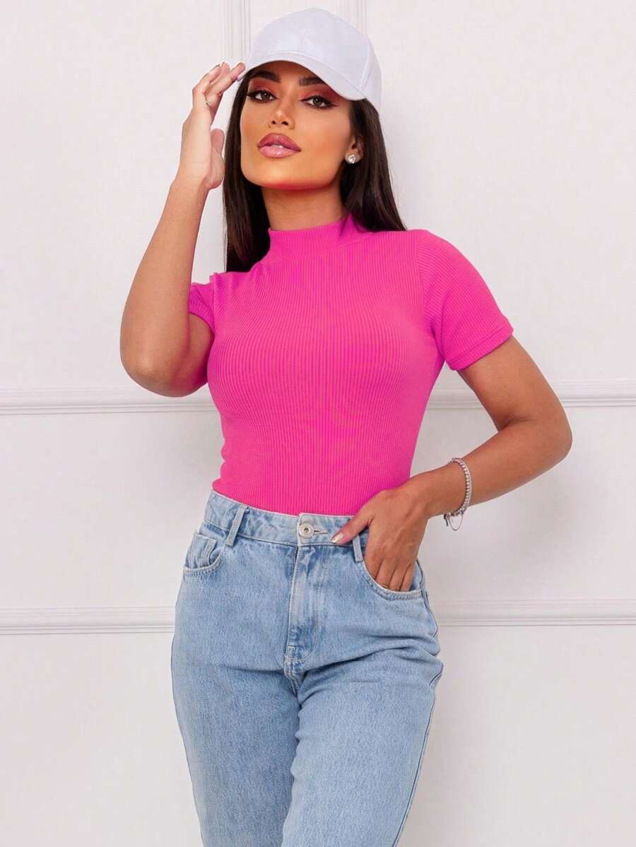 Women Bodysuits - Hot Pink - View 1
