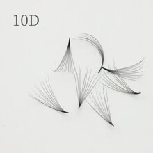 1000 abanicos por caja, grosor de 0,05 mm, pestañas de volumen premontadas de 10D de 8-15 mm de longitud en rizo D, abanicos sueltos de 10D para extensiones de pestañas profesionales, racimos de pestañas, pestañas individuales, pestañas, pestañas postizas