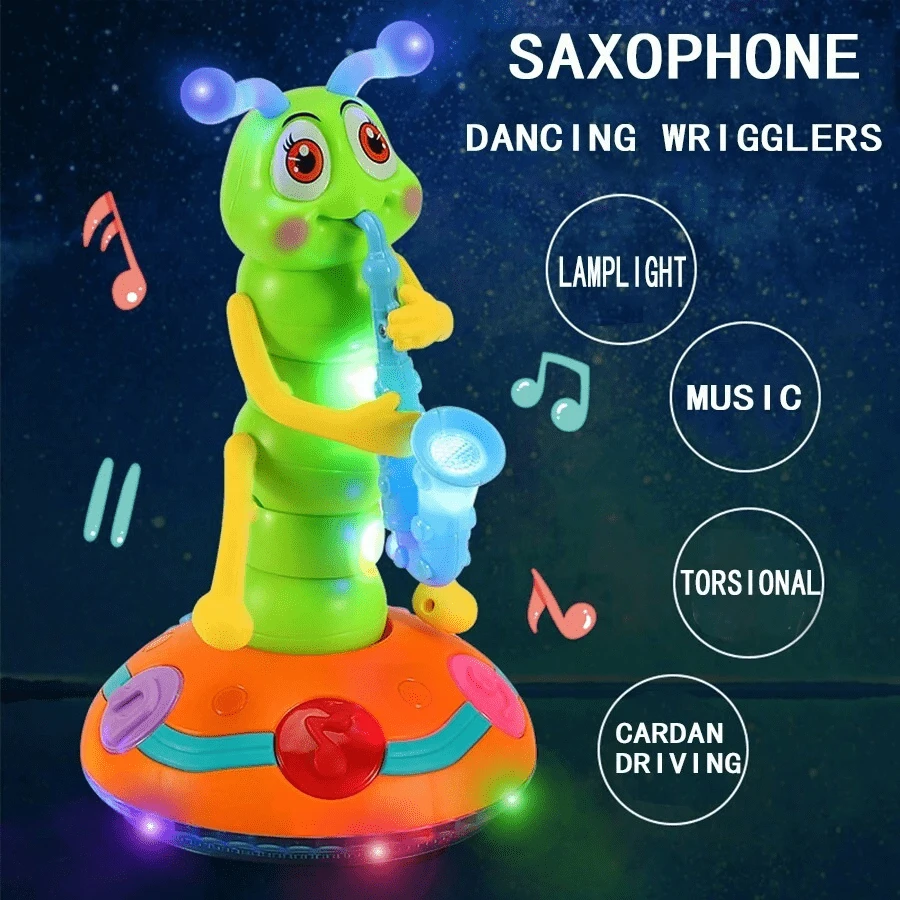 1pc Dancing Saxophone Caterpillar, Children's Caterpillar Saxophone