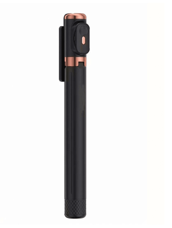 1pc Black 1.1m Compact Extendable Selfie Stick With Bluetooth And Universal Phone Holder. Requires Model 1632 Battery (Not Included). For Summer Vacation, Travel, Outdoor Activities, Live Streaming