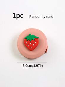 1 pieza Cinta métrica de dibujos animados mini aleatoria, cinta métrica portátil multifunción para medir el pecho, la cintura y herramienta de costura - Multicolor - Ver 5