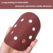 10pcs/160pcs 5-Inch Sanding Disc Hook And Loop Backing Sanding Pad Sandpaper Plate 8-Hole Red Sanding Disc With Coarse To Medium Grits, Suitable For 40/80/100/120/150/180/240/320/400/600 Grit Power Sanding Discs, 5 Inch 8 Hole Round Sanding Disc Tools