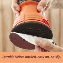 10pcs/160pcs 5-Inch Sanding Disc Hook And Loop Backing Sanding Pad Sandpaper Plate 8-Hole Red Sanding Disc With Coarse To Medium Grits, Suitable For 40/80/100/120/150/180/240/320/400/600 Grit Power Sanding Discs, 5 Inch 8 Hole Round Sanding Disc Tools