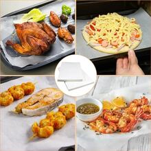 300入組一次性燒烤用矽膠油墊紙，烘焙空氣炸鍋家用耐高溫防沾油吸油紙，用於烘焙、抗油、抗高溫，是烘焙廚房的理想工具，適用於空氣炸鍋、廚房空氣炸鍋墊、炸鍋紙、空氣炸鍋食品機 - 白色 - 查看 2