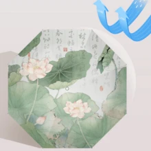 Sản phẩm mới lần đầu tiên được ra mắt, với các yếu tố hình con bướm phổ biến, kiểu dù gấp 5 siêu nhẹ, kiểu mở bằng tay, kiểu đóng mở tự động, chống nắng tinh tế, thích hợp để chụp ảnh văn học nghệ thuật ngoài trời - màu xanh lá - Xem 7