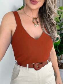 Women Tops - Burnt Orange - View 1