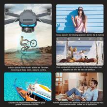 Mini drone Axnen 4K XT9 3 Battery con dual cámara HD 2.4GHz 3 baterías Oscuro Gris - Negro - Ver 7