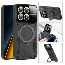 Tương thích với ốp lưng dành cho nam, tương thích với iPhone 16. Giá đỡ điện thoại xoay 360 độ mới & ốp lưng chống sốc. Tương thích với iPhone 11/12/13/14/15 Pro Max, tương thích với Samsung S22/23/24+ A04/A05/A14/A15/A24/A25/A34/A54, tương thích với OPPO, tương thích với VIVO, tương thích với Redmi Note 13C+, tương thích với Honor 90 Pro/Magic 6 Pro, tương thích với các dòng OPPO/VIVO, P60/Mate 60 Series. Bộ ốp bảo vệ điện thoại bằng chất liệu TPU, phiên bản quốc tế, không phải phiên bản nội địa. - màu đen - Xem 3