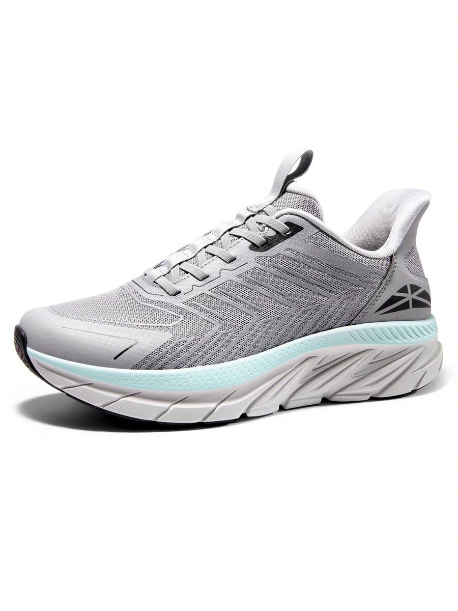 Men's Slip On Comfortable Walking Shoes Running Tennis Athletic Gym Workout Cross Training Sneakers - 灰色 - 查看 1