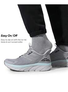 Men's Slip On Comfortable Walking Shoes Running Tennis Athletic Gym Workout Cross Training Sneakers - 灰色 - 查看 3