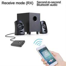 5.0 Bluetooth Transmitter Receiver 2-In-1 3.5MM Adapter Audio Computer TV External Bluetooth,A Must-Have For Holidays, Holidays, Summer, Travel - màu đen - Xem 2