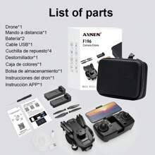 Axnen F196 Drone Sin Escobillas Con 4k Cámara Dual 2baterías - Negro - Ver 6