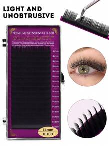 16D 卷曲黑色貂毛睫毛，自然柔软弧形款式，0.07/0.1mm 合成貂毛，8-15mm 手工单根睫毛延长，适合女性美容使用