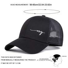 1入組男士NY刺繡可調式棒球帽，戶外運動休閒網眼帽，適用於春秋季、旅遊度假 - 彩色 - 查看 2