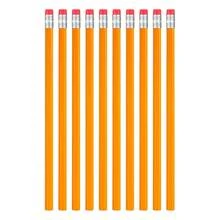 10 paquetes/30 paquetes/50 paquetes/100 paquetes Lápices amarillos sin afilar de madera a granel con gomas de borrar, lápices de madera 2 HB para niños, maestros, estudiantes, oficina, escuela, material escolar, de vuelta a la escuela