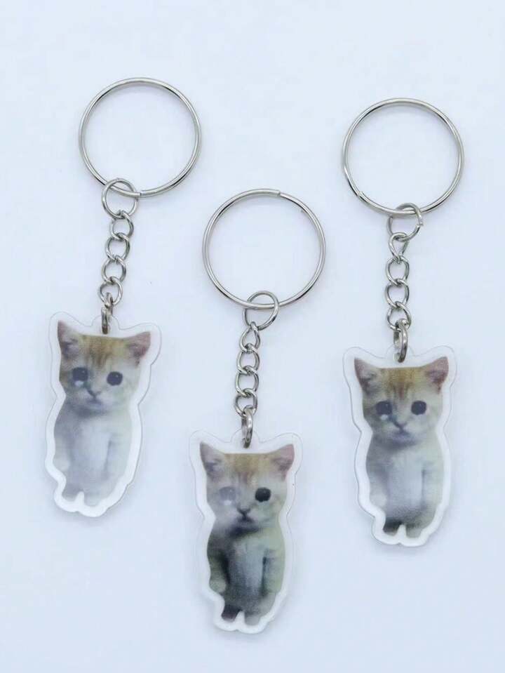 ☆☆helloharriet☆☆ Sad Cat's Clubhouse Keychain helloharriet Sad Cat's Clubhouse Keychain (hello harriet