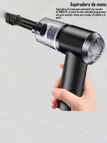 1 Pieza Aspiradora portátil inalámbrica para vehículos 120w o 30w tres en puede soplar aspiradora portátil inalámbrica para vehículos domésticos Mini - Negro - Ver 3