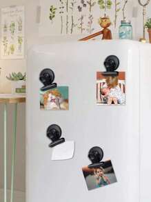 12pcs Magnetic Clips Black Fridge Magnets Round Magnet Clips Small Magnetic Pegs - Black - View 2