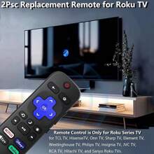 1pc, Replacement For Roku-TV-Remote, Compatible With T CL Roku/Hisense Roku/Onn Roku/Sharp Roku Series Smart TVs (Not For Roku Stick And Box) - Black - View 3