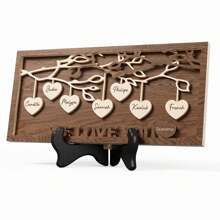 Gifts For Mom: Personalized 3D Wood Family Tree Sign With Custom Names, Mother's Day Gifts For Mom Ornamental,Reusable Exquisite,Stylish,High-Quality,Vintage Custom,Personalized,Unique Ideal Gifts For Him Her,Boyfriend,Girlfriend,Mom,Dad,Family,Friends For Anniversaries,For Valentine's Day,For Mother's Day,For Birthdays,For Children's Day,For Father's Day,For Graduation,For Weddings,For Housewarming Living Room,Bedroom,Tea Room,Home,Dining Room,Office,School, Valentine Day, Valentine Day Decor