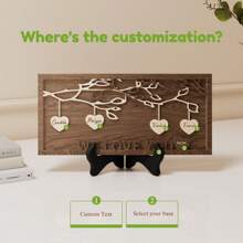 Gifts For Mom: Personalized 3D Wood Family Tree Sign With Custom Names, Mother's Day Gifts For Mom Ornamental,Reusable Exquisite,Stylish,High-Quality,Vintage Custom,Personalized,Unique Ideal Gifts For Him Her,Boyfriend,Girlfriend,Mom,Dad,Family,Friends For Anniversaries,For Valentine's Day,For Mother's Day,For Birthdays,For Children's Day,For Father's Day,For Graduation,For Weddings,For Housewarming Living Room,Bedroom,Tea Room,Home,Dining Room,Office,School, Valentine Day, Valentine Day Decor