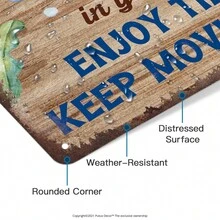 Putuo Decor 1pc 复古金属锡牌，海龟智慧 以自己的速度旅行 在压力下保持冷静 相信自己的感觉 舒适地享受独处的时光，适用於家居、农舍、咖啡店、沙滩旅店等墙艺装饰，也是一份很棒的礼品 - 彩色 - 查看 5