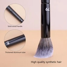 1pc #79 Contour Brush For Highlighting And Contouring Makeup, Synthetic Hair,Foundation Brush,Concealer Brush,Blush Brush,Contour Brush,Blush Brush,Bronzer Brush,Powder Brush,Foundation Brush,Blush Brush - Black - View 5