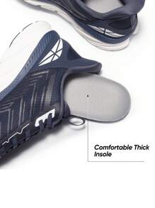 Men's Slip On Comfortable Walking Shoes Running Tennis Athletic Gym Workout Cross Training Sneakers - 藏蓝色 - 查看 5