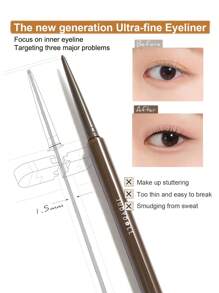 JUDYDOLL ULTRAFINE EYELINER GEL PENCIL, Fine Lining For Inner & Outer Eyes, Waterproof, Sweat-Proof, Long-Lasting, Unique Special New Product, Great Gift For Friends, Girlfriends, Wedding Essentials, Wedding Guest, Bachelorette Party, Natural Makeup For School, Sweet Makeup, Blood Colored Makeup, Date Makeup - #02 深棕 - 查看 4