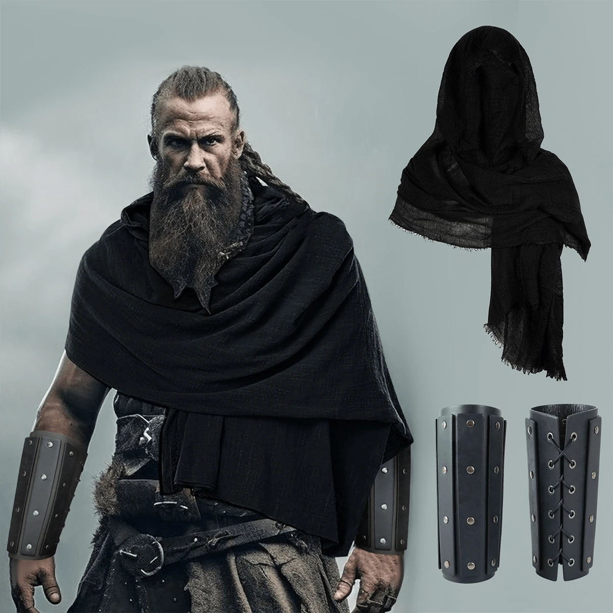 Accesorios Pirata: Bandana Y Cinturón Burdeos Para Disfraz Medieval, Halloween O Carnaval
