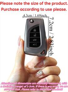 1pc Specialized TPU Car Key Case, Anti-Fall Folding Key Protection Cover, Fit For Toyota New Corolla, New Reiz And RAV4 Models