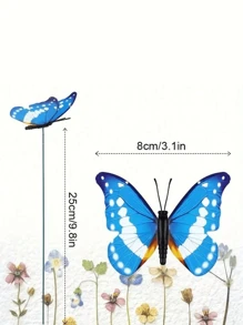 25Pcs Luminous Butterfly Stakes - Perfect For Garden Lawn Decoration!(Random Patterns And Colors.Please Place The Luminous Butterfly In A Sunny Area And Wait For The Luminous Powder To Absorb And Transfer To A Dark Place, As It Will Emit Fluorescence. After No Fluorescence, The Above Operation Can Be Repeated And Reused. Please Note That The Fluorescence Effect Of Luminous Powder Will Weaken After Being Soaked In Water!)