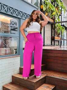 Plus Size Pants - Màu Hồng Tươi - Xem 6
