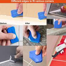 5/6/9pcs Grouting Tool Set, Including Grout Scrapers, Sealant Smoothing Brushes, Plastic Spatulas, For Tile Installation