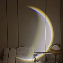 1 pieza Lámpara lunar alimentada por USB negro, iluminación fotográfica - lámpara de luna - Ver 9