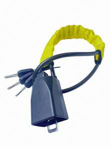 1入組方向盤鎖，適用於大多數配備安全帶扣的車輛，帶3把鑰匙的堅固鎖，用於汽車貨車SUV小貨車安全防盜（黃色） - 顏色隨機混發 - 查看 8