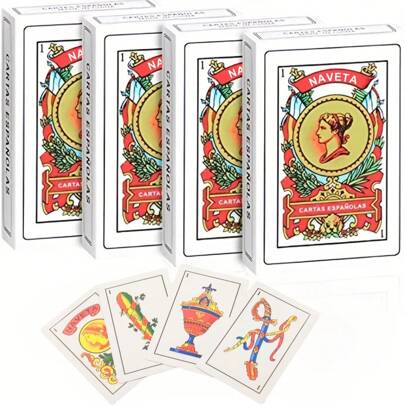 1 Deck Of Authentic Spanish Naipes Playing Cards - Perfect For Mexican Card Games & Poker! Hot-Sealed Pack, Suitable For Card Game, Board Game, Tabletop Game And As Gift For Party,Board Games,Playing Cards,Spanish